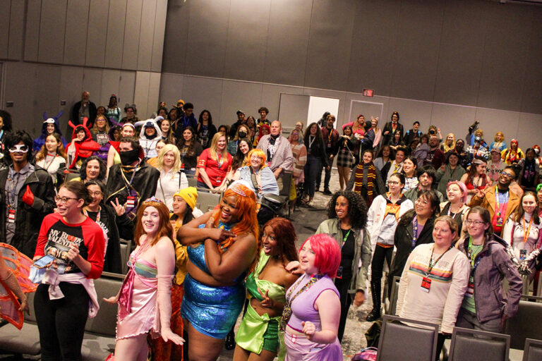 Guests attending The Winx Club’s Sparkling 20th Anniversary panel at New York Comic Con 2023