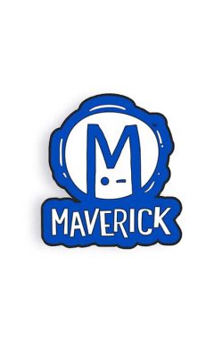 Maverick Logo Enamel Pin - Blue 437x668