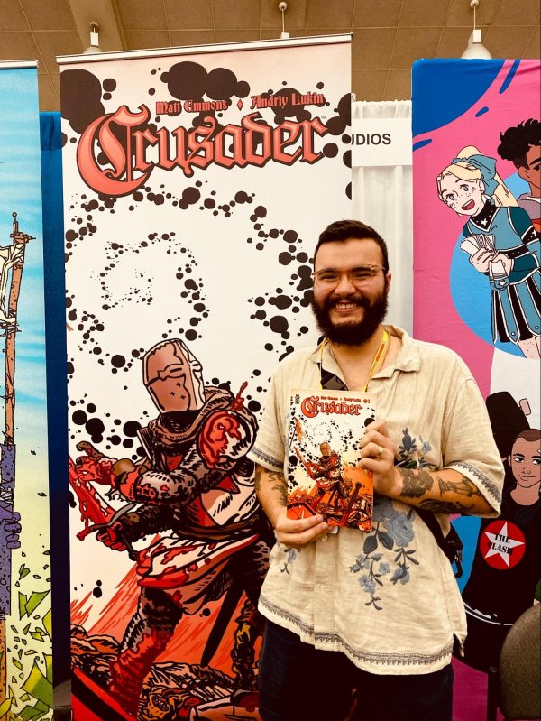 Writer and illustrator Matt Emmons swung by the Mad Cave booth to celebrate the release of Crusader #1 with a signing at Baltimore Comic Con!